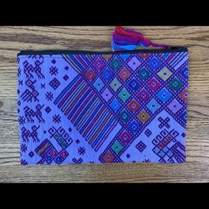 Boho bag, purse, clutch handmade huipil